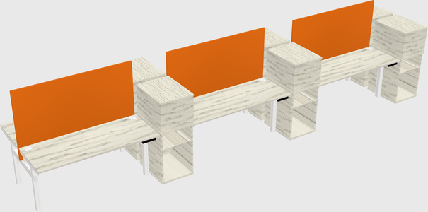 Shared electric desk + cabinet