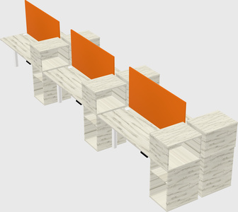 Shared electric desk + cabinet