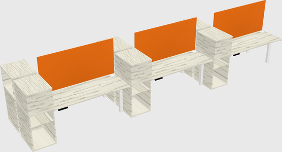 Shared electric desk + cabinet