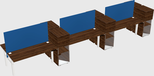 Shared electric desk + cabinet