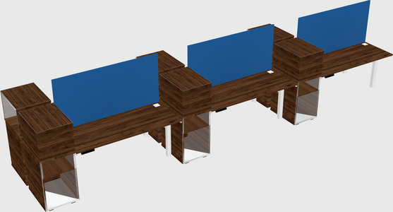 Shared electric desk + cabinet