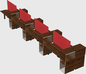Shared electric desk + cabinet