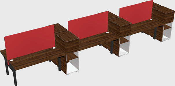 Shared electric desk + cabinet