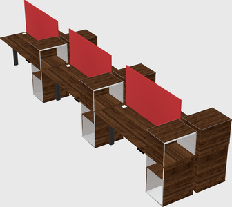 Shared electric desk + cabinet