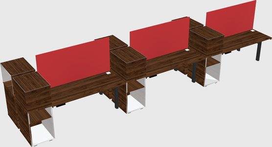 Shared electric desk + cabinet