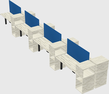 Shared electric desk + cabinet