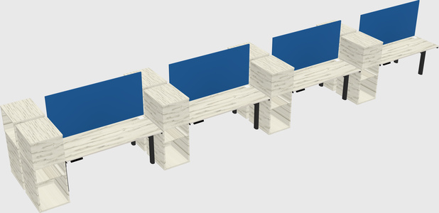 Shared electric desk + cabinet