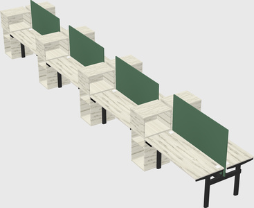 Shared electric desk + cabinet