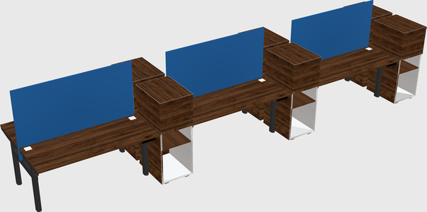 Shared electric desk + cabinet