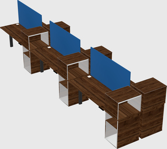 Shared electric desk + cabinet