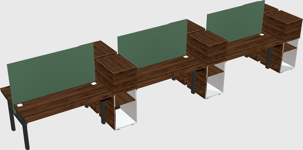 Shared electric desk + cabinet