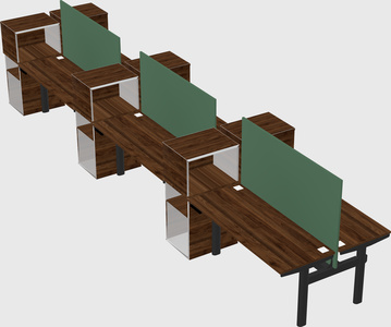 Shared electric desk + cabinet