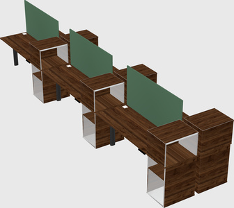 Shared electric desk + cabinet