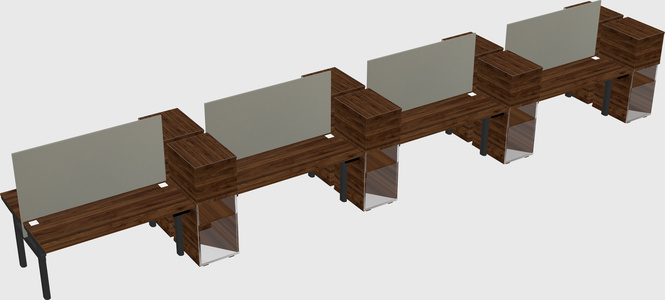 Shared electric desk + cabinet