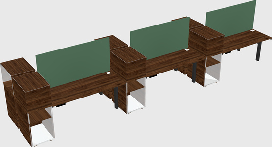 Shared electric desk + cabinet