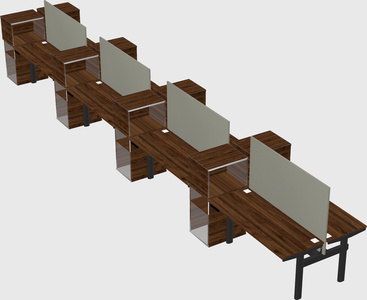 Shared electric desk + cabinet