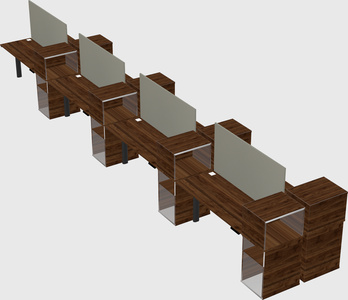 Shared electric desk + cabinet