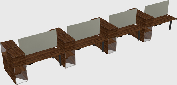 Shared electric desk + cabinet