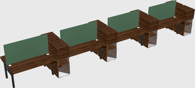 Shared electric desk + cabinet