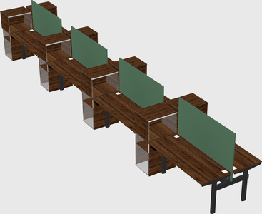 Shared electric desk + cabinet