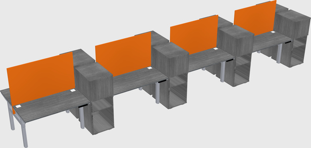 Shared electric desk + cabinet