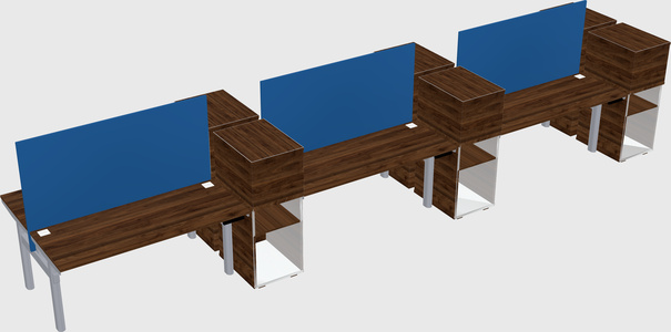 Shared electric desk + cabinet