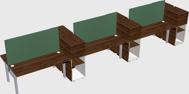 Shared electric desk + cabinet