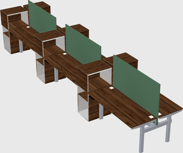 Shared electric desk + cabinet