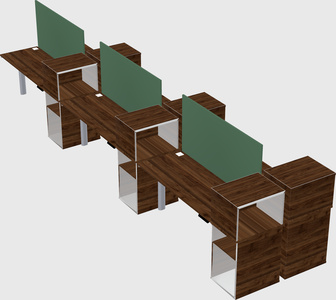 Shared electric desk + cabinet