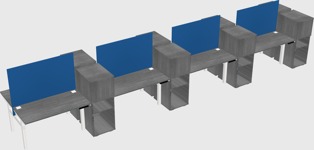 Shared electric desk + cabinet