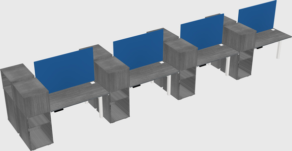 Shared electric desk + cabinet
