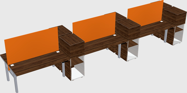 Shared electric desk + cabinet