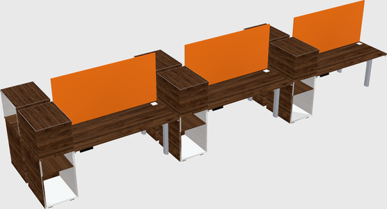 Shared electric desk + cabinet