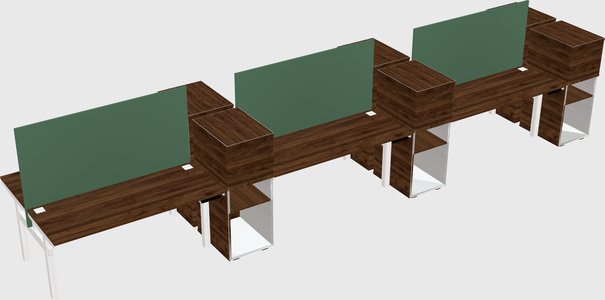 Shared electric desk + cabinet
