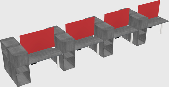 Shared electric desk + cabinet