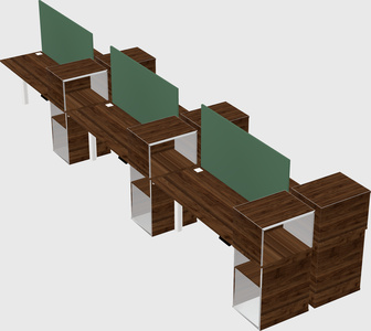 Shared electric desk + cabinet
