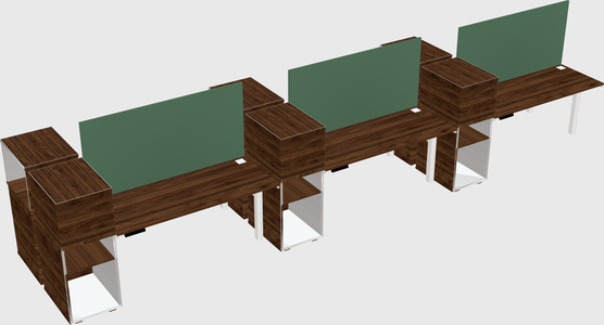 Shared electric desk + cabinet