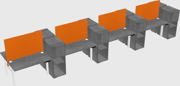 Shared electric desk + cabinet