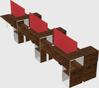 Shared electric desk + cabinet