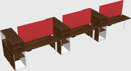 Shared electric desk + cabinet