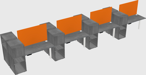 Shared electric desk + cabinet