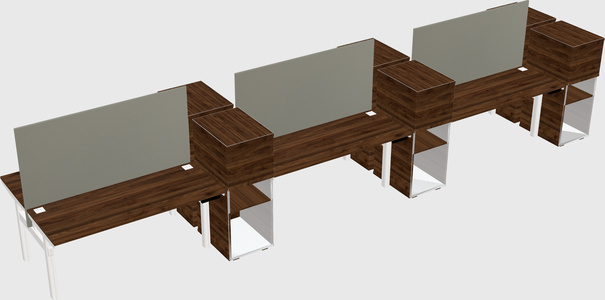 Shared electric desk + cabinet