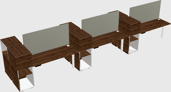 Shared electric desk + cabinet