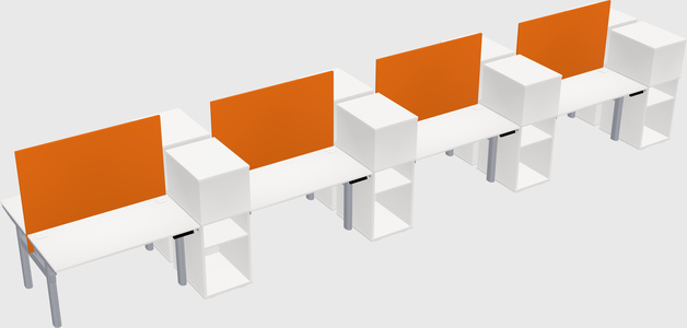 Shared electric desk + cabinet