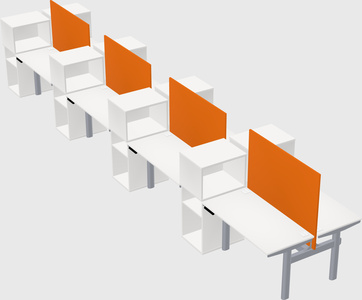 Shared electric desk + cabinet