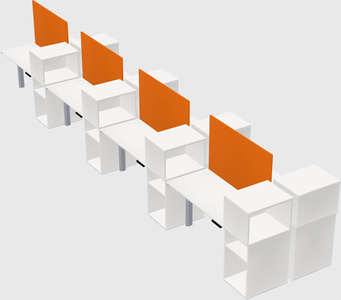 Shared electric desk + cabinet