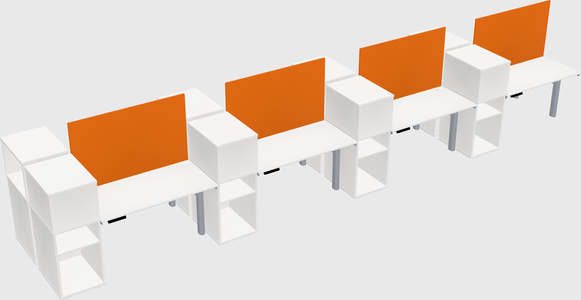 Shared electric desk + cabinet