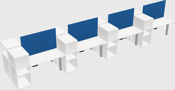 Shared electric desk + cabinet