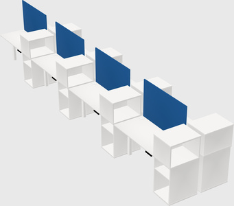 Shared electric desk + cabinet