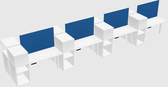 Shared electric desk + cabinet